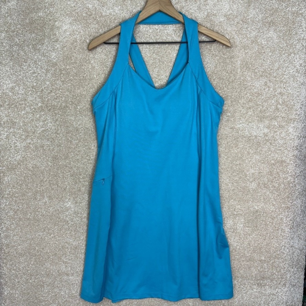TITLE NINE Dress Size Large Blue Athletic Travel Summer Sun‎ Protection